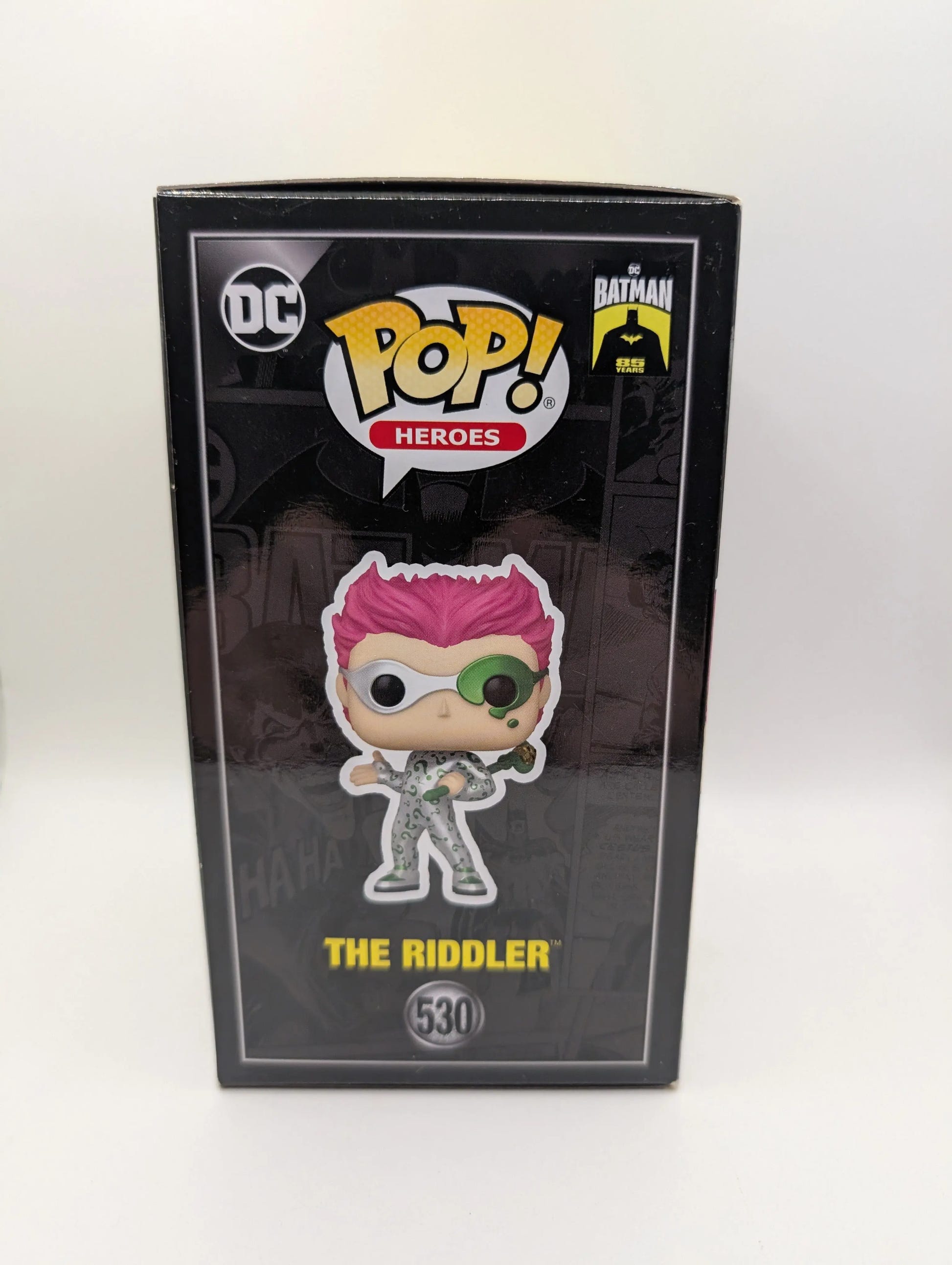Batman Forever - The Riddler 85th Batman Anniv Metallic Pop! Vinyl Figure #530 FRENLY BRICKS - Open 7 Days image 2