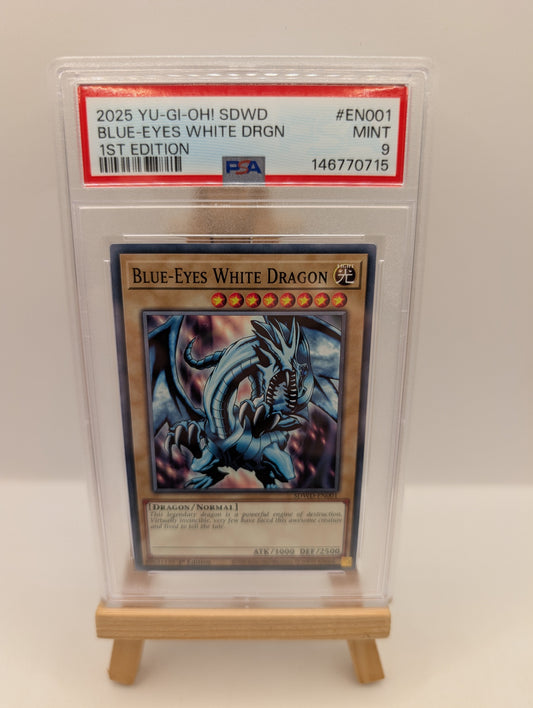 BLUE-EYES WHITE DRAGON #EN001 SDWD PSA 9 pop1 FRENLY BRICKS - Open 7 Days