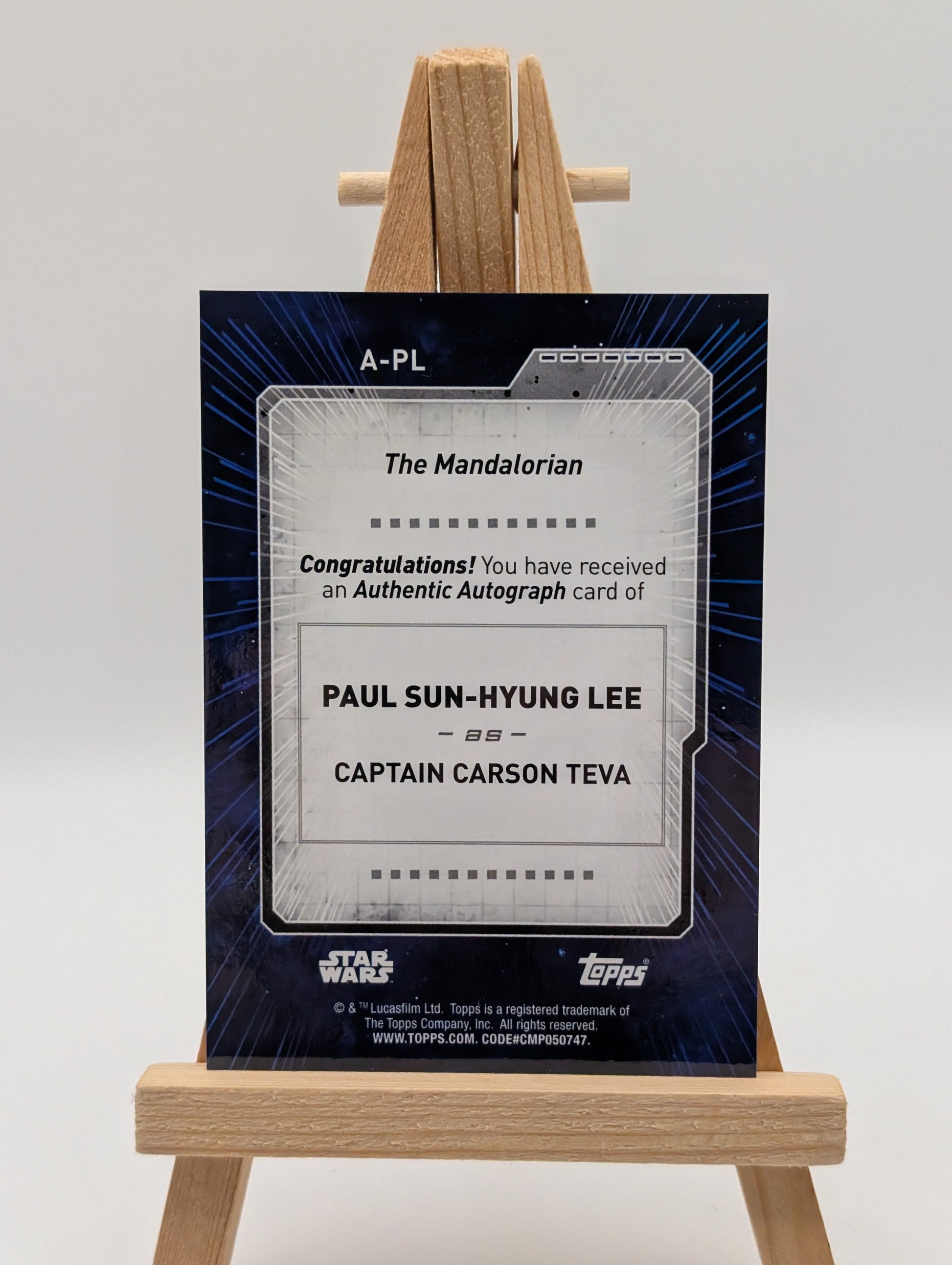 2022 Star Wars Signature Series Paul Sun-Hyung Lee Captain Carson Teva Auto FRENLY BRICKS - Open 7 Days