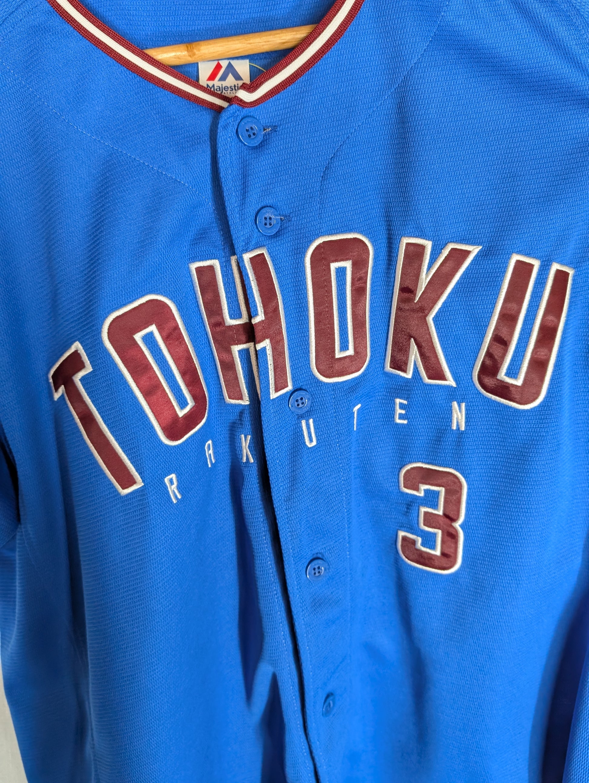Nippon Baseball Tohoku Rakuten Golden Eagles 2019 Tohoku Blue "Asamura #3" Alternative Large Jersey