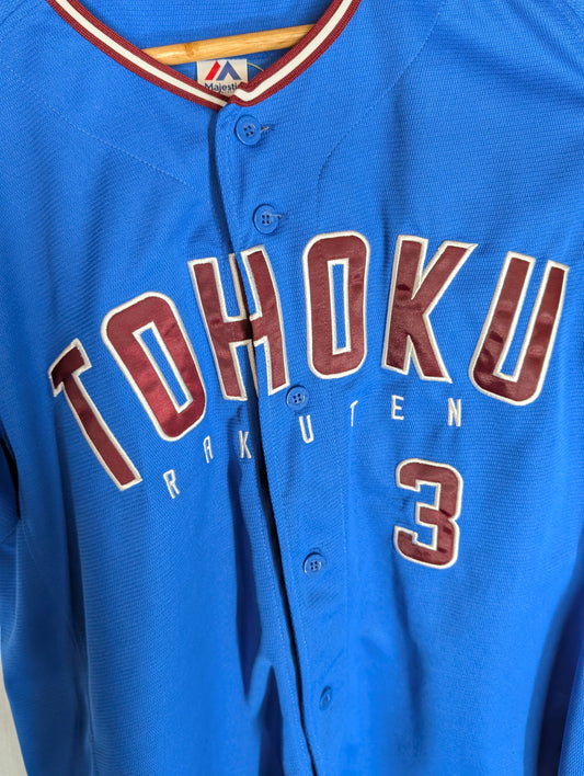 Nippon Baseball Tohoku Rakuten Golden Eagles 2019 Tohoku Blue "Asamura #3" Alternative Large Jersey