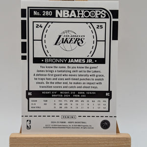 2024-25 BRONNY JAMES JR /99 PANINI HOOPS ROOKIE RC #280