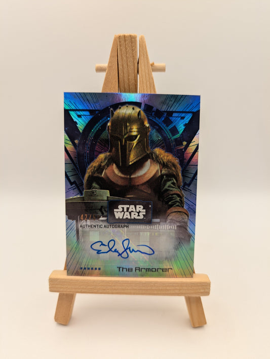 EMILY SWALLOW as THE ARMORER 2022 Star Wars Signature Auto Autograph Signed #/50 FRENLY BRICKS - Open 7 Days