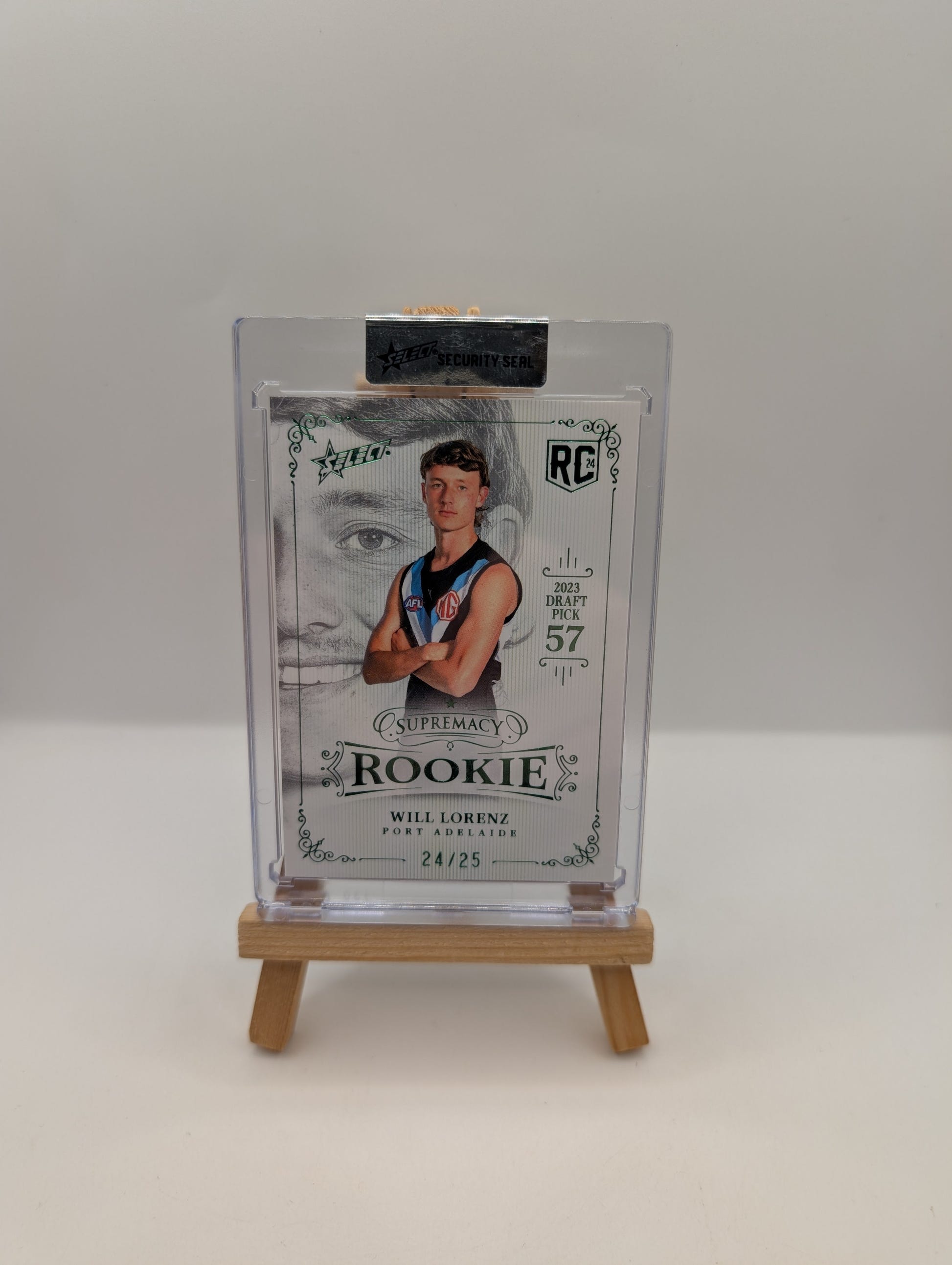 2024 AFL Select Green Supremacy Rookie RPG57 Will Lorenz LOW /25 Port Adelaide FRENLY BRICKS - Open 7 Days image 1