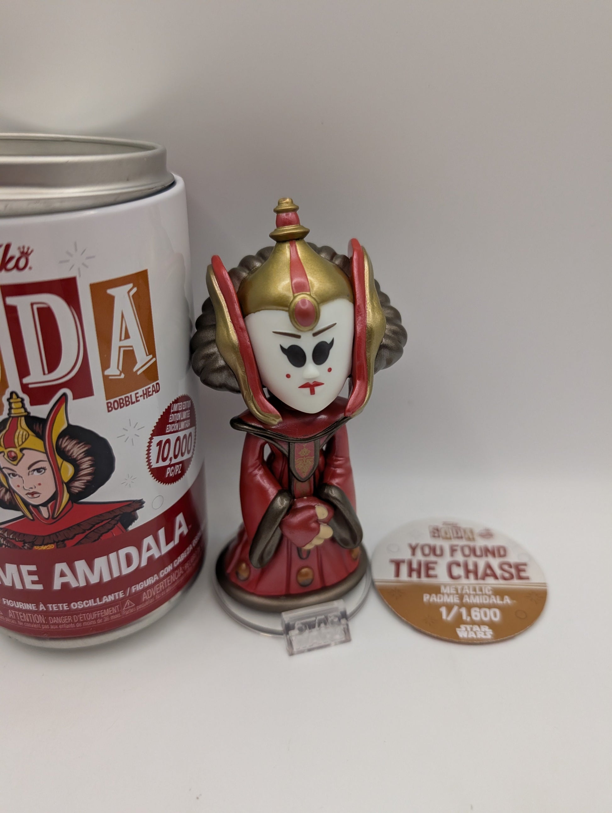 Padme Amidala Metallic Star Wars Funko Soda! Chase 1/1,600 LTD PCS RARE VHTF FRENLY BRICKS - Open 7 Days