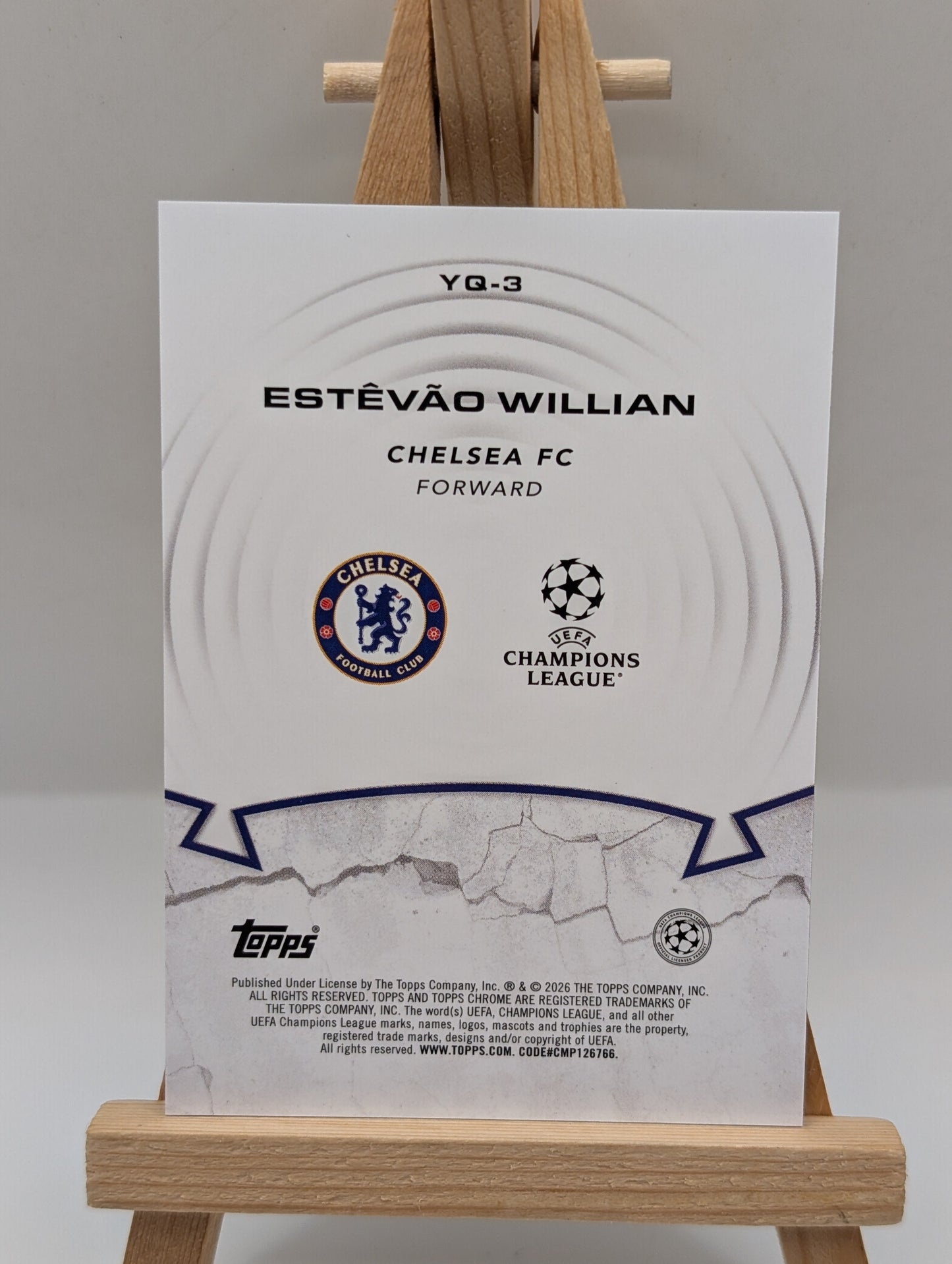 Estevao Willian Chelsea FC SP Youthquake bookend /50 RC Topps Chrome UCC 2026 FRENLY BRICKS - Open 7 Days