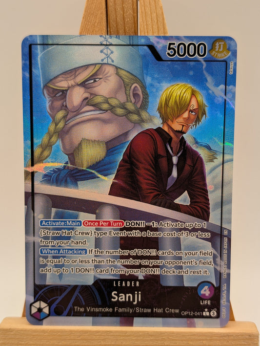 Sanji OP12-041 Alt Art Leader. One Piece Trading Card Game CCG TCG FRENLY BRICKS - Open 7 Days