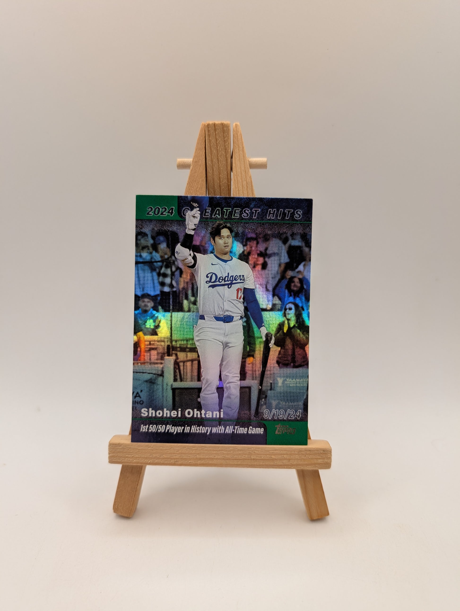 2025 Topps Series 1 Greatest Hits Shohei Ohtani #GH25 50/50 Green Foil /99 MVP
