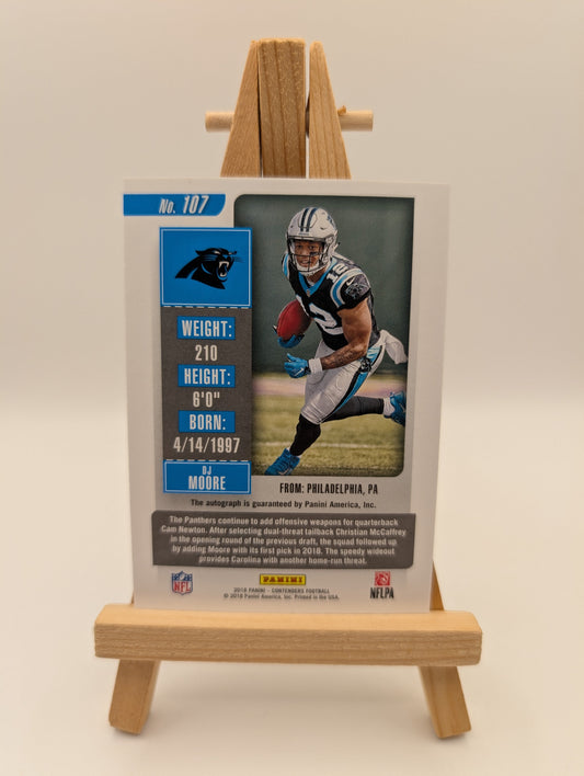 2018 Panini Contenders DJ MOORE Auto RC Rookie Ticket #107 FRENLY BRICKS - Open 7 Days