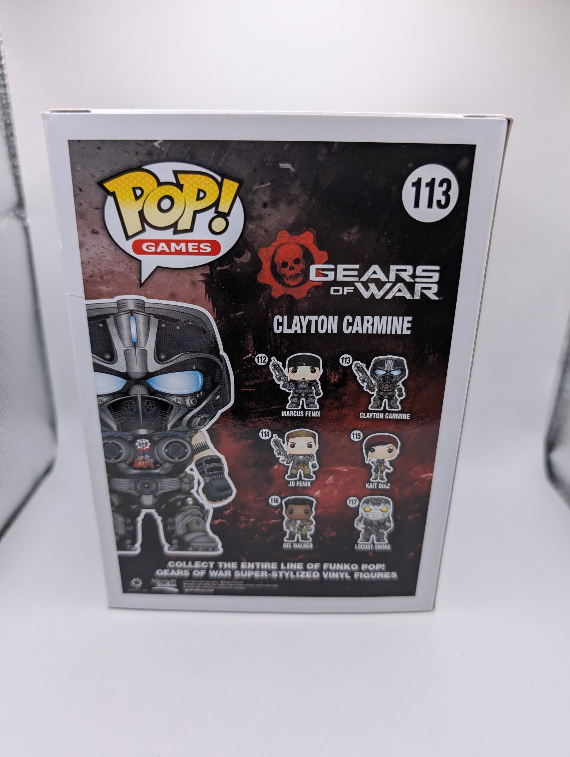 Funko Pop! Gears Of War: Clayton Carmine #113 Vaulted FRENLY BRICKS - Open 7 Days