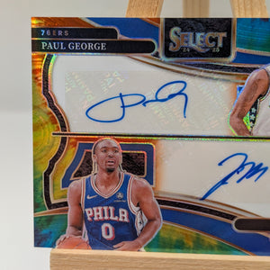 2024-25 Mosaic Select - Paul George, Tyrese Maxey Tie Dye Dual Autographs /25 FRENLY BRICKS - Open 7 Days