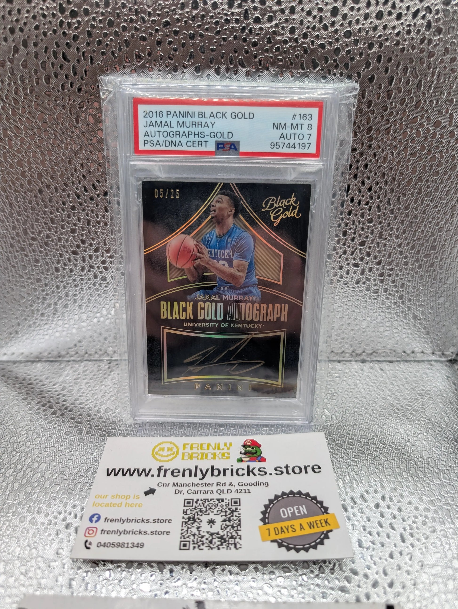 Jamal Murray Auto /25 Black Gold Rookie #163 RC Denver Nuggets Kentucky Wildcats PSA 8 FRENLY BRICKS - Open 7 Days