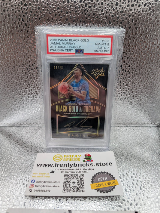 Jamal Murray Auto /25 Black Gold Rookie #163 RC Denver Nuggets Kentucky Wildcats PSA 8 FRENLY BRICKS - Open 7 Days