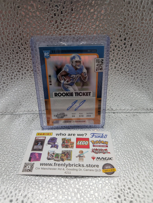 2021 Panini Contenders Optic Jermar Jefferson Rookie Ticket Orange Auto /50 FRENLY BRICKS - Open 7 Days