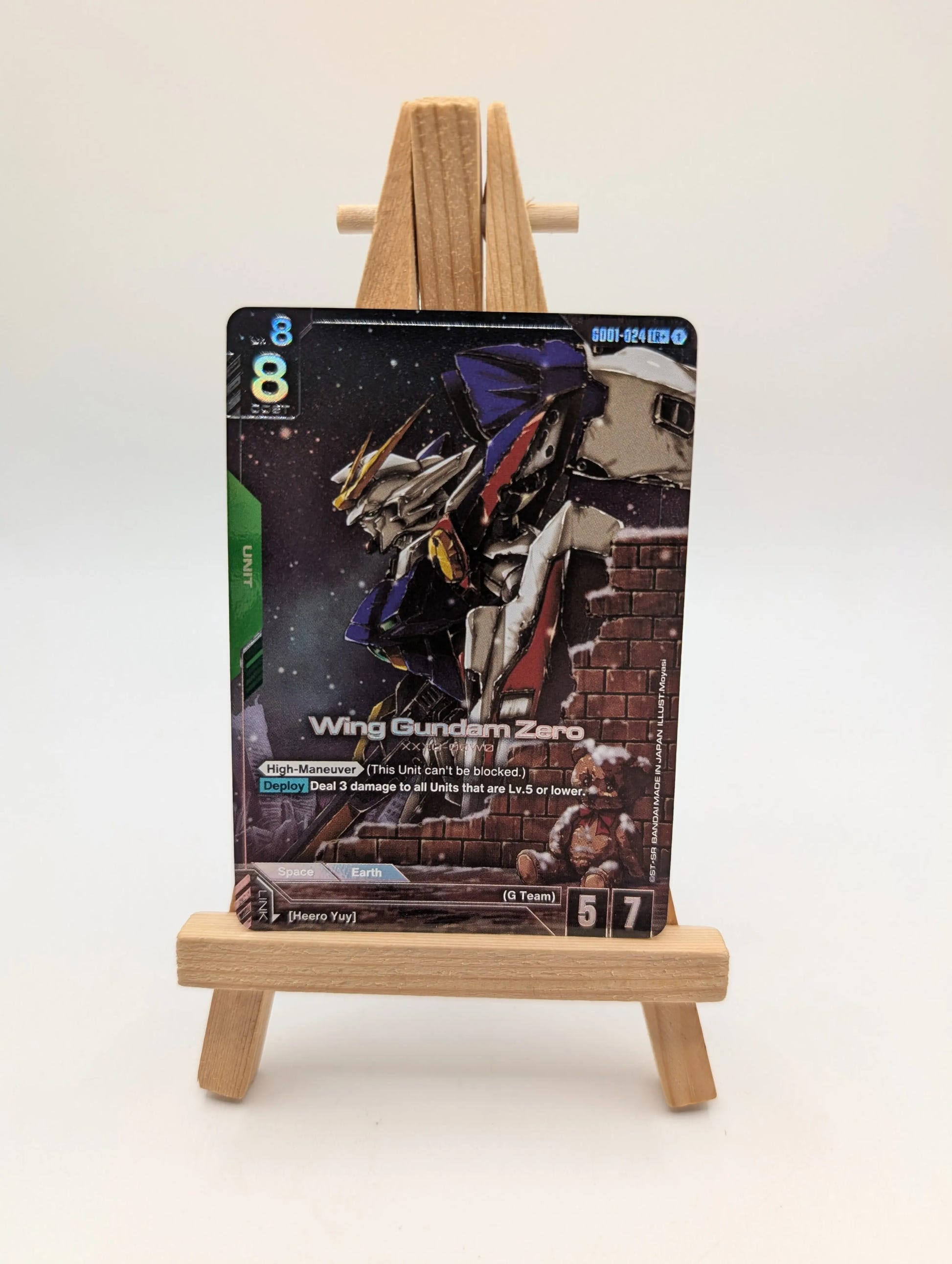 Gundam Card Game Newtype Rising Wing Gundam Zero GD01-024 LR+ Holo foil FRENLY BRICKS - Open 7 Days image 1