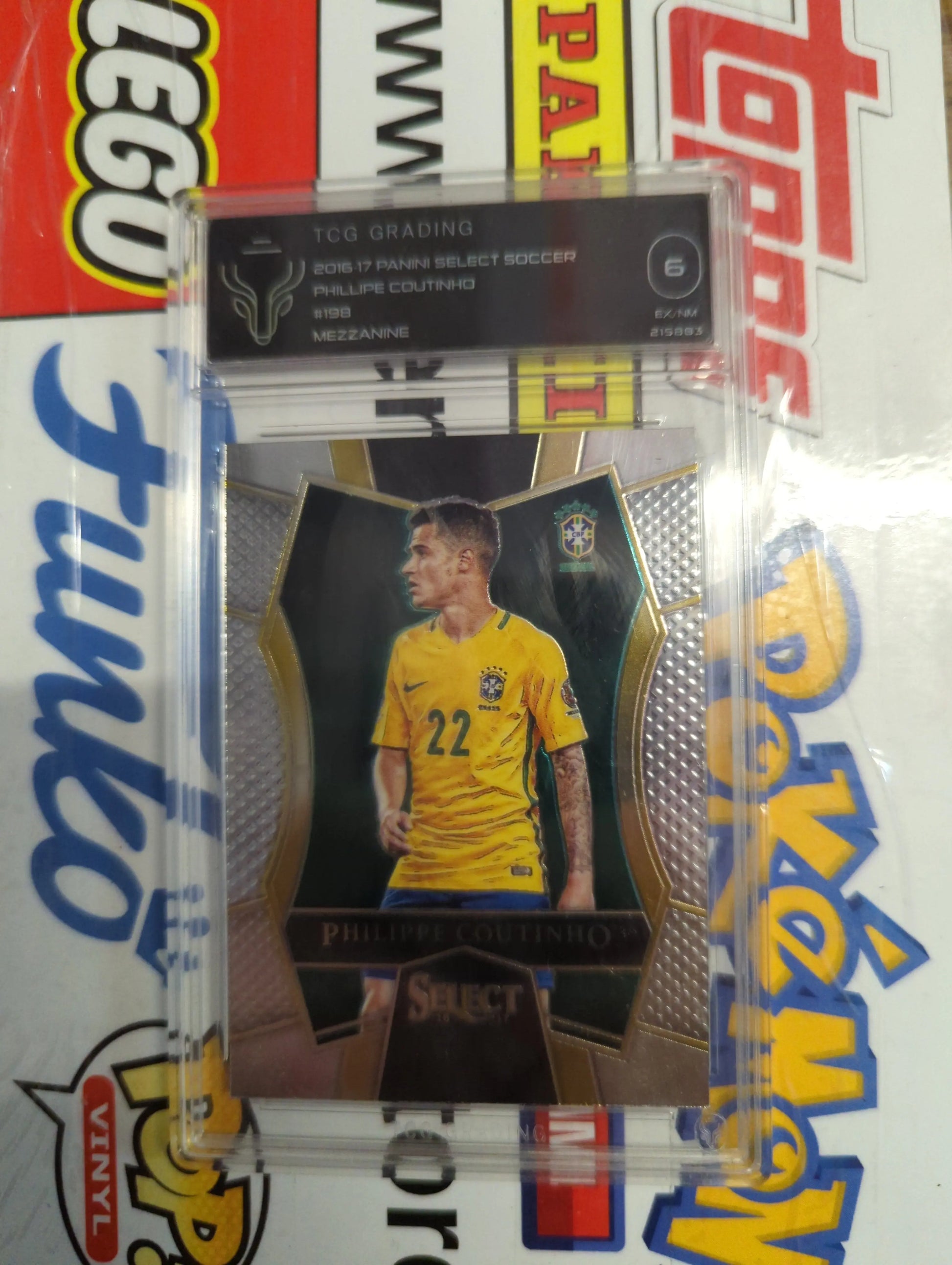 2016-17 Panini Select Soccer Phillipe Countinho #198 Mezzanine TCG 6 graded FRENLY BRICKS - Open 7 Days