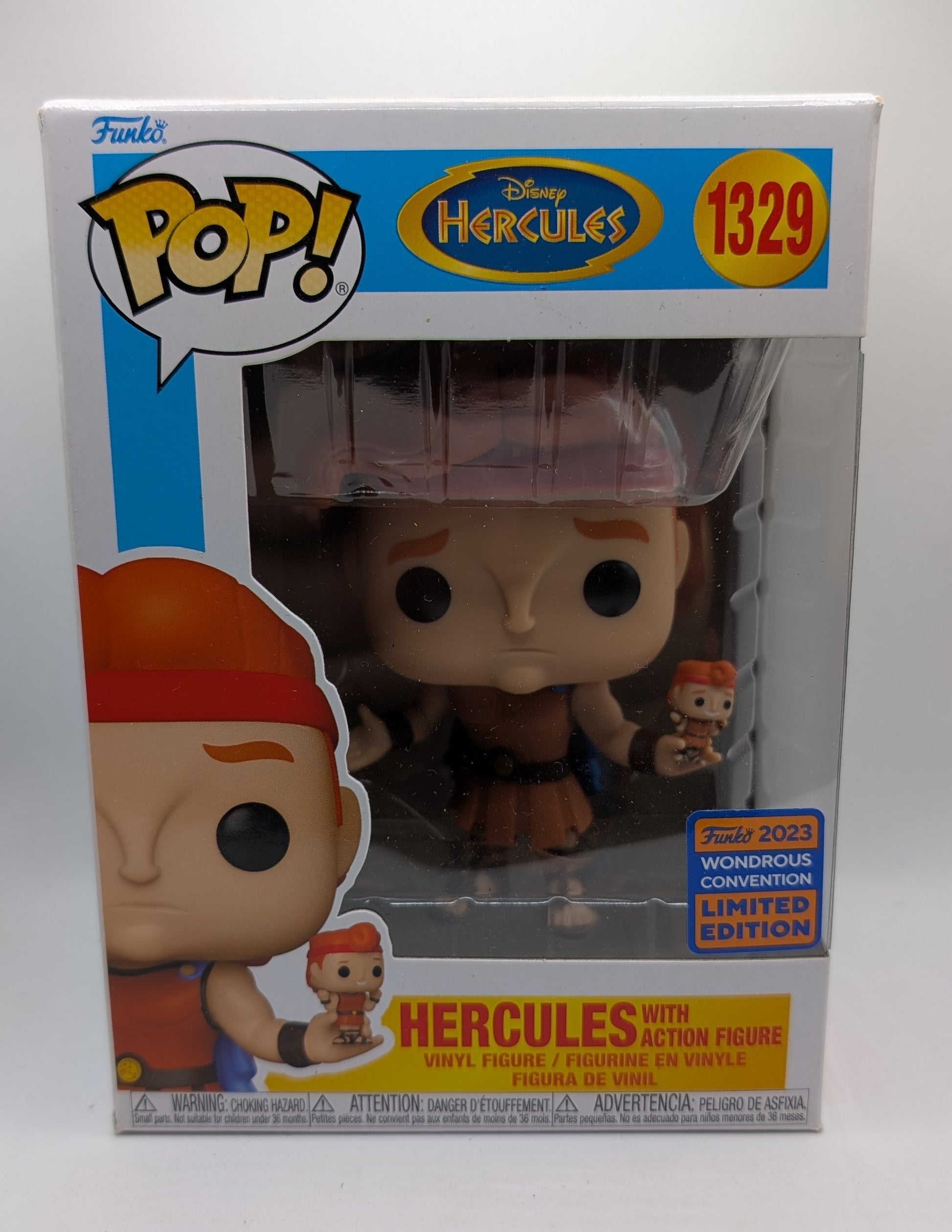 Disney Hercules - Hercules with Action Figure #1329 - Funko Pop! Vinyl - New FRENLY BRICKS - Open 7 Days