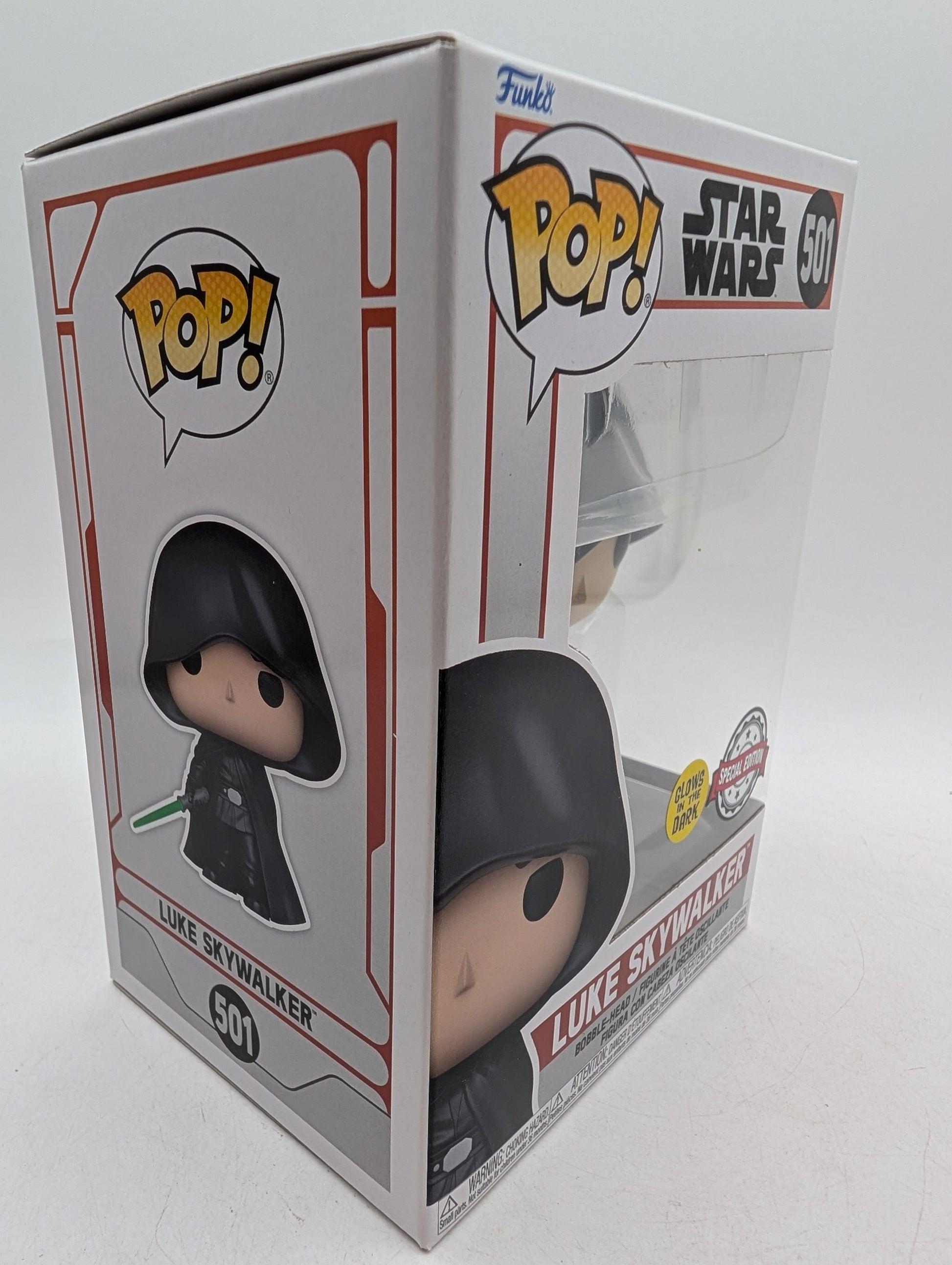 Funko Pop! Star Wars Luke Skywalker #501 Glow In The Dark GITD Special Edition image 8