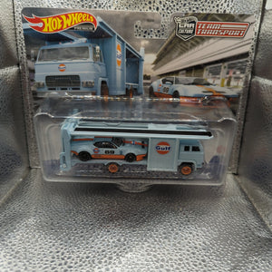 Hot Wheels Team Transport De Tomaso Pantera Gulf Oils Second Story Lorry FRENLY BRICKS - Open 7 Days