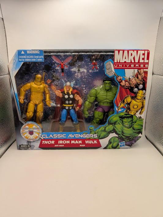 CLASSIC AVENGER MARVEL UNIVERSE FIGURE SET HULK THOR IRON MAN ANT MAN MISP 2010 FRENLY BRICKS - Open 7 Days