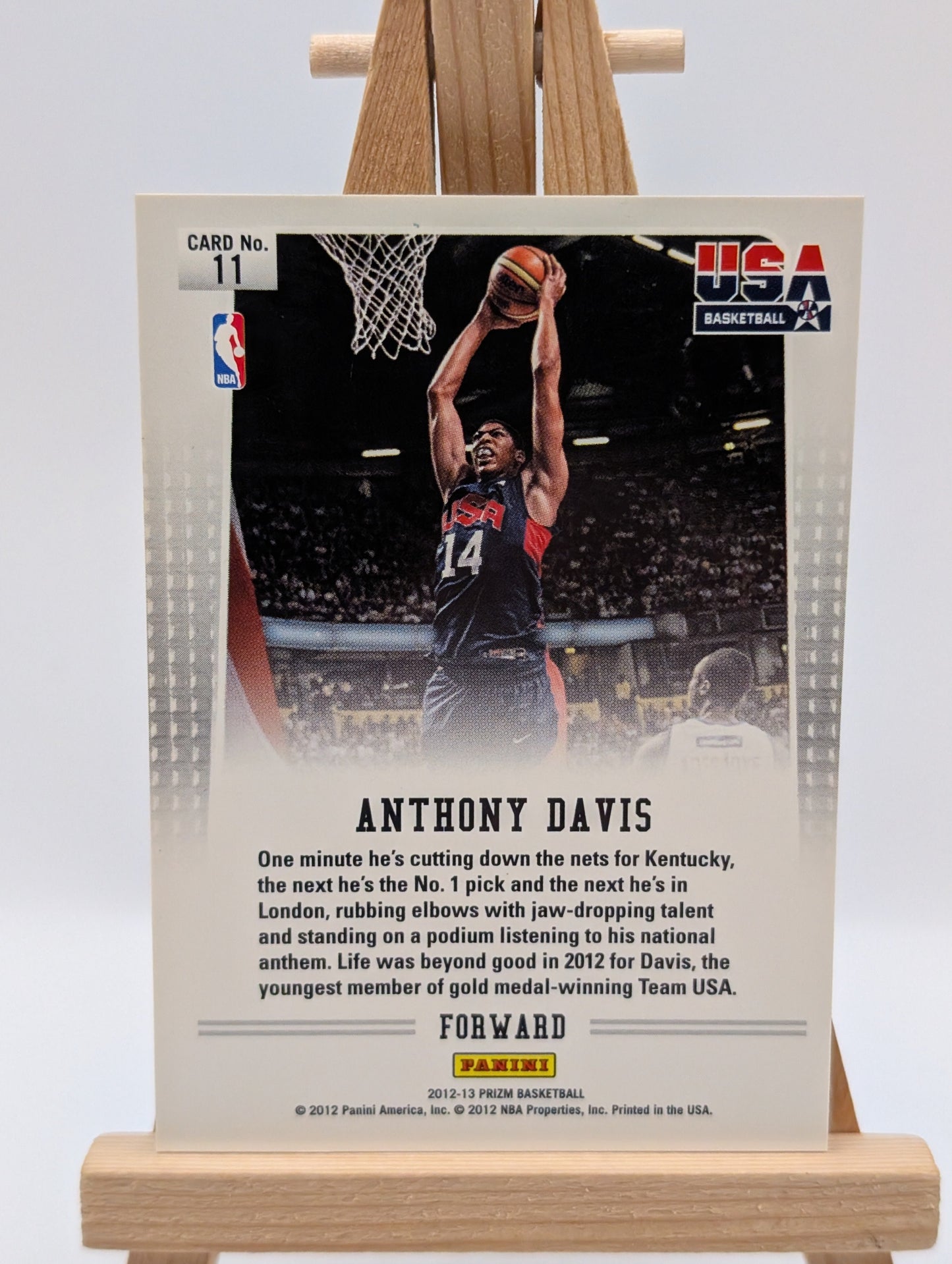 2012-13 Panini Prizm ANTHONY DAVIS USA Basketball Base Set #11 FRENLY BRICKS - Open 7 Days