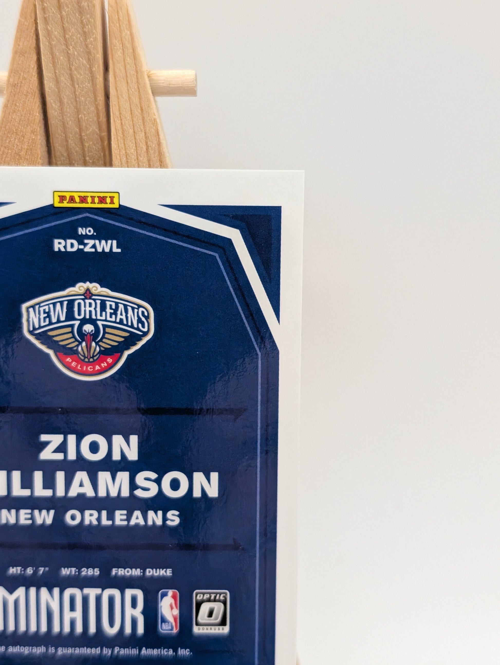 2019-20 Donruss Optic Rookie Auto Zion Williamson Dominators /49