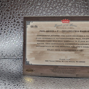 2005-06   Greats of the Game   Autographs #GGPA   Paul Arizin  Basketball FRENLY BRICKS - Open 7 Days