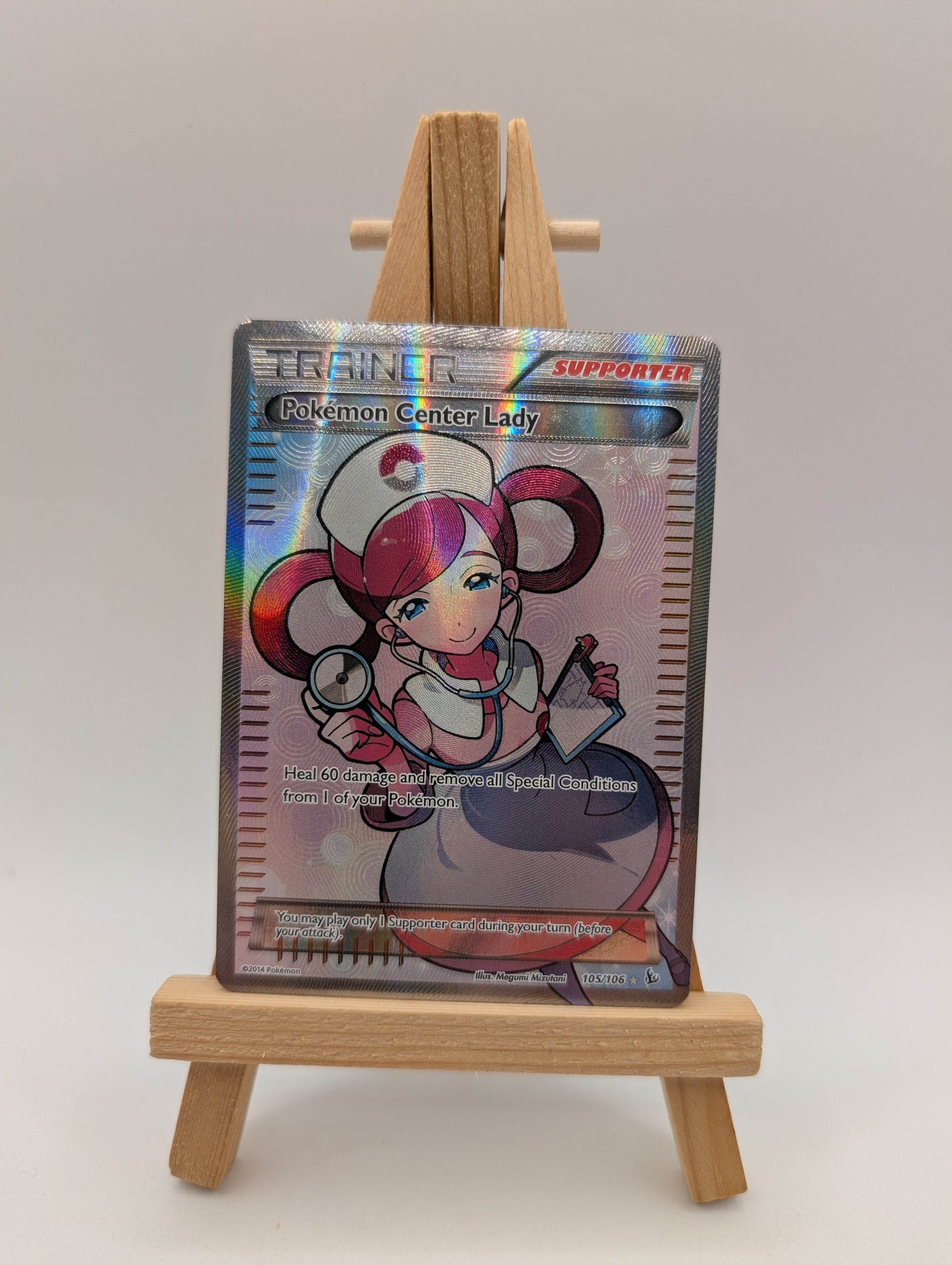 Pokemon Center Lady - 105/106 - Ultra Rare - Flashfire - Pokemon Card - LP FRENLY BRICKS - Open 7 Days
