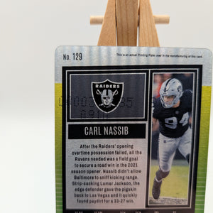 2022 Panini Score Football Carl Nassib 1/1 Raiders NFL Gridiron Card FRENLY BRICKS - Open 7 Days