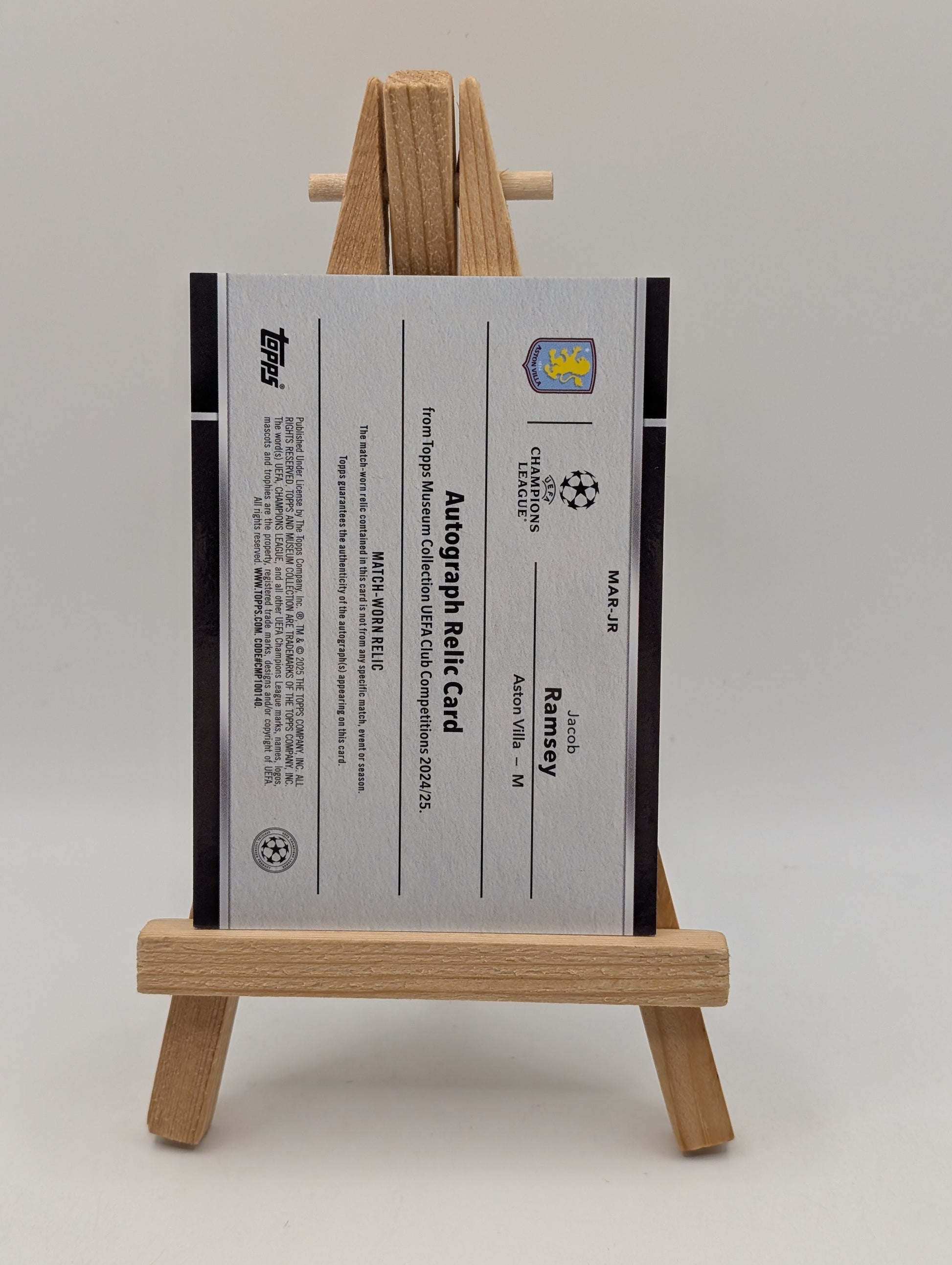 Jacob Ramsey 2024-25 Topps Museum Collcetion UCC Auto Relic #MAR-JR /75