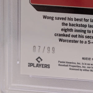 CONNOR WONG RATED ROOKIE AUTO /99 2022 Panini Donruss Optic White Mojo Red Sox PSA 10 FRENLY BRICKS - Open 7 Days