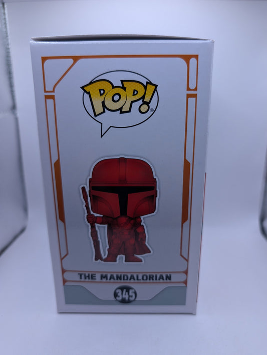 THE MANDALORIAN Star Wars Red Metallic Chrome Funko POP! #345 FRENLY BRICKS - Open 7 Days