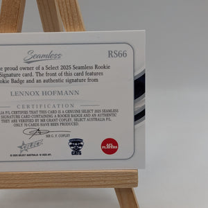 2025 AFL Select Seamless Rookie Badge Signature Lennox Hofmann /70 FRENLY BRICKS - Open 7 Days
