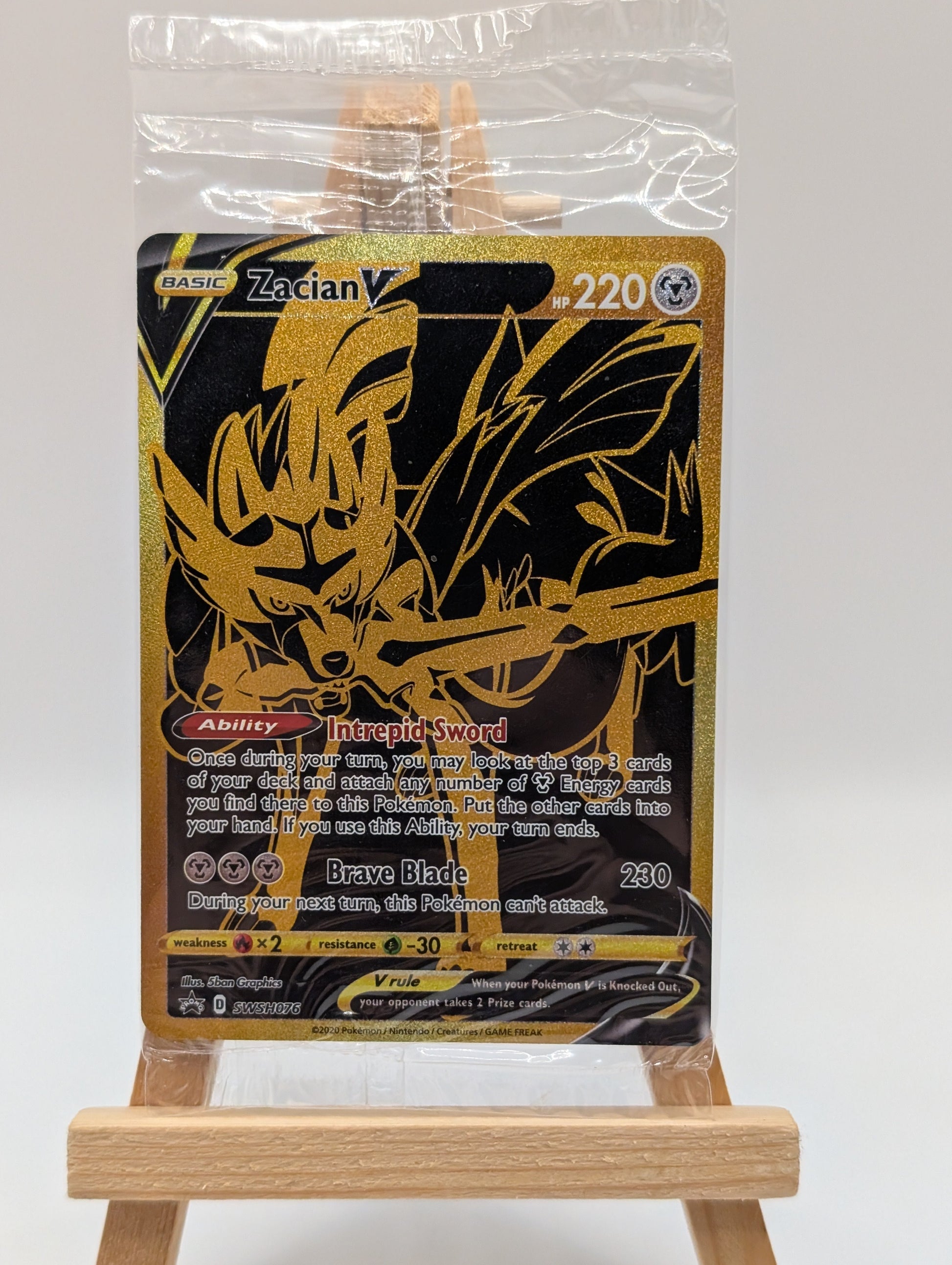 Sealed Pokémon TCG Zacian V Swsh Promo Swsh076 Holo Promo FRENLY BRICKS - Open 7 Days