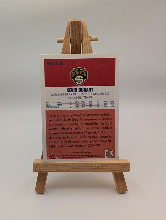 2007-08 NBA Fleer- Retro Rookie- Kevin Durant 86R-143- Seattle SuperSonics FRENLY BRICKS - Open 7 Days