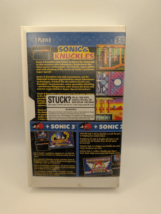 Sonic & Knuckles Sega Mega Drive SMD, Game + Manual + Replacement Case FRENLY BRICKS - Open 7 Days