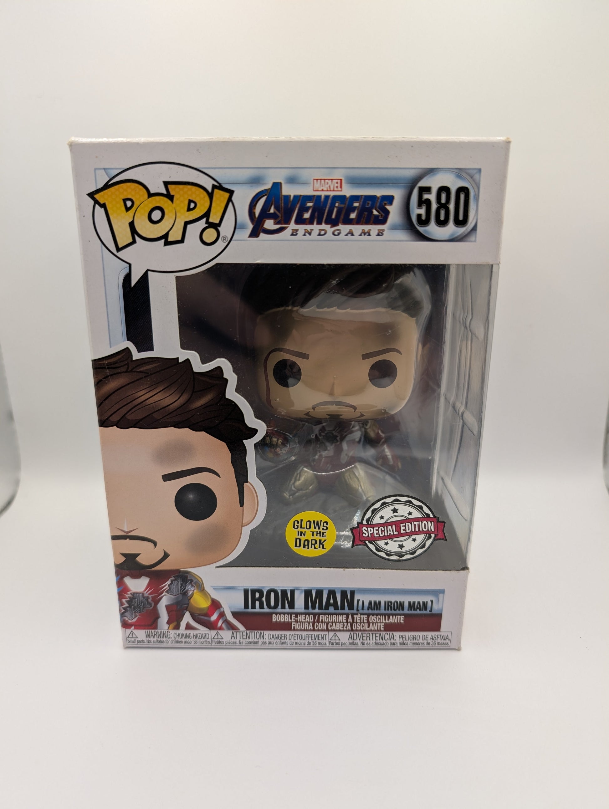 Iron Man I Am Iron Man Glow 580 Avengers Endgame Marvel Funko Pop Vinyl FRENLY BRICKS - Open 7 Days