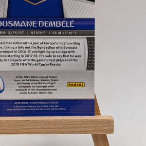 2018 Panini Prizm World Cup #85 Ousmane Dembele Light Blue Lazer #/125 France