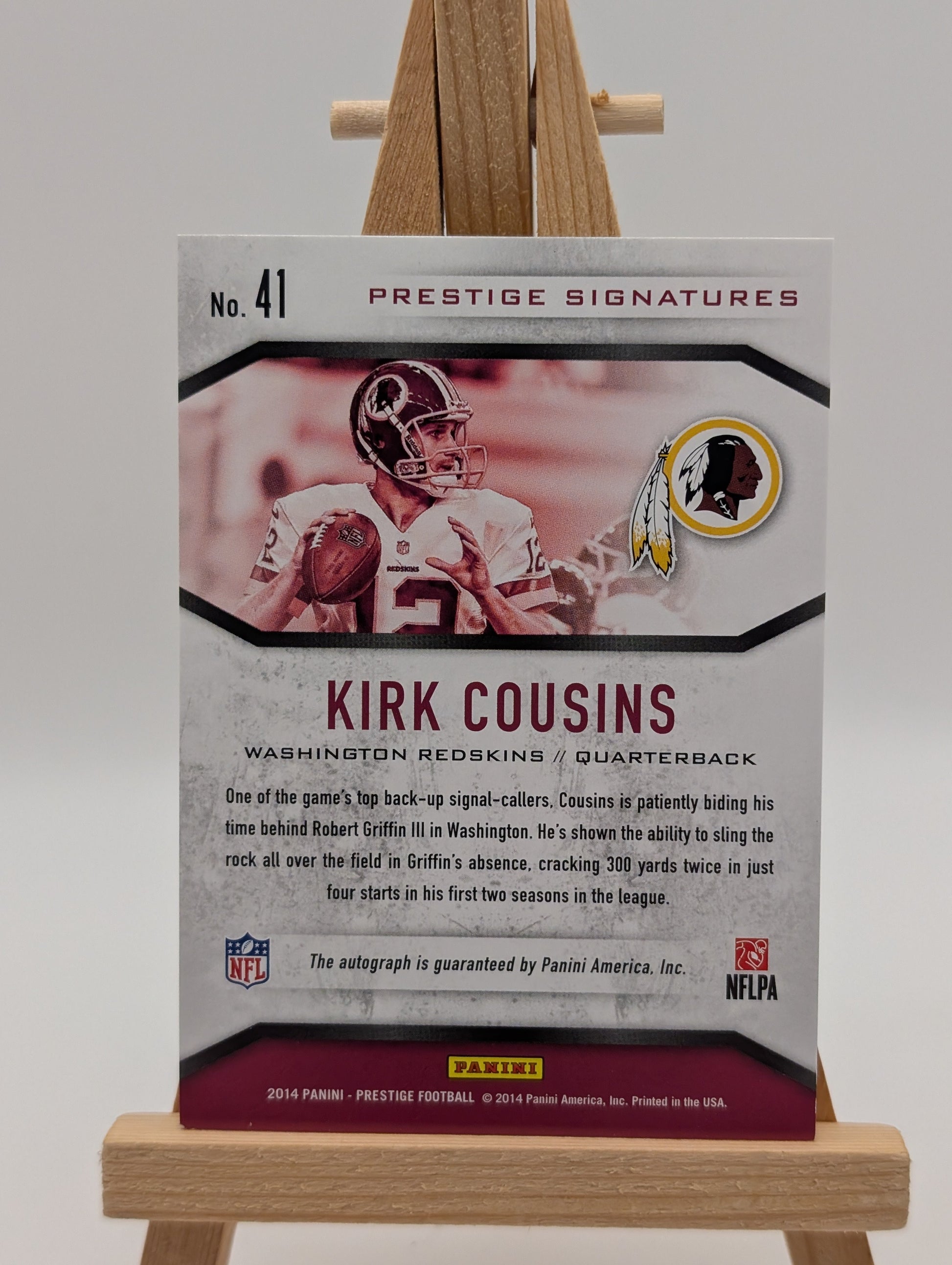 Kirk Cousins Auto SP 2014 Panini Prestige Signatures #41 Autograph #/199 FALCONS FRENLY BRICKS - Open 7 Days