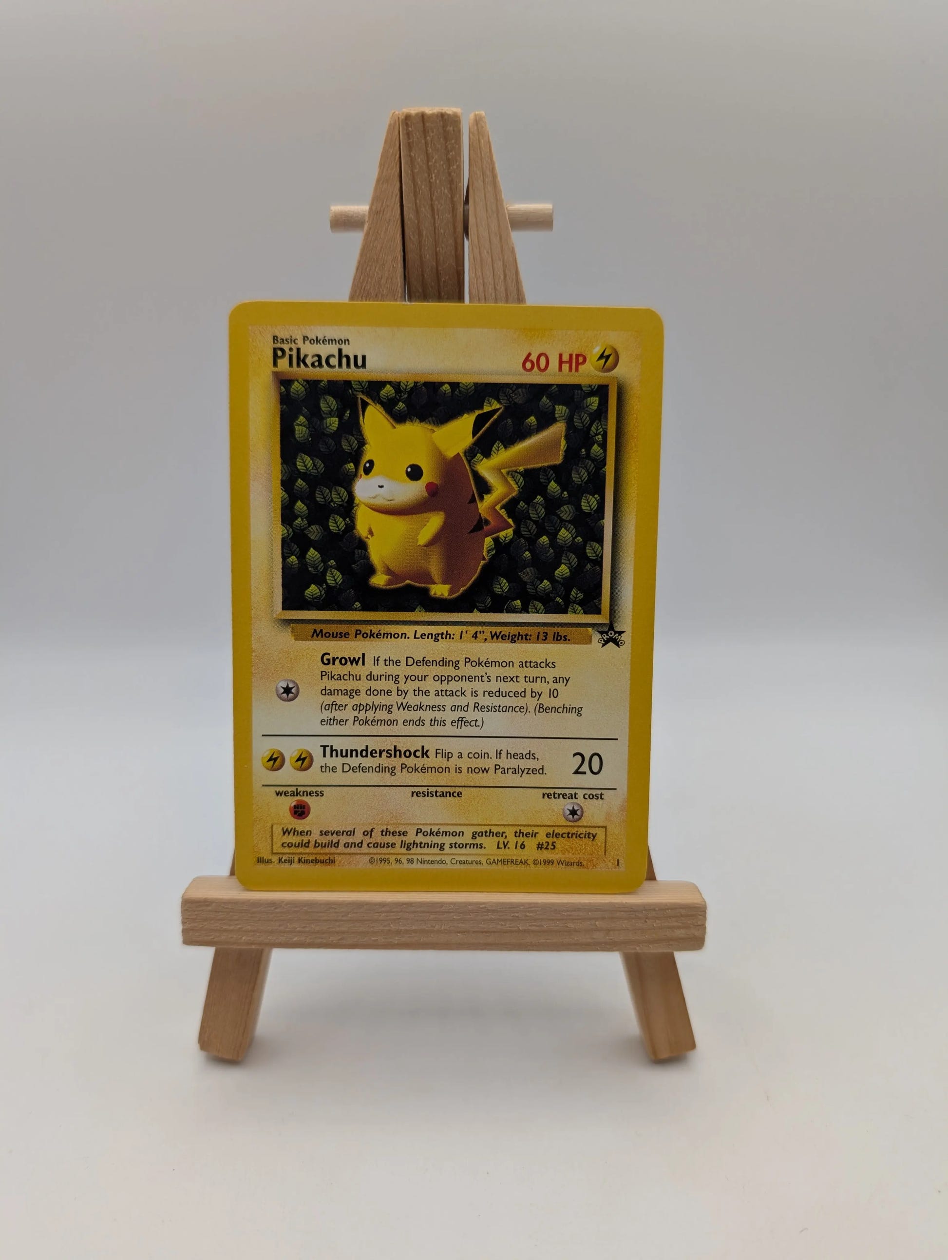 1999 Pokemon Black Star Promo Pikachu # 1 Mint Rare FRENLY BRICKS - Open 7 Days image 2
