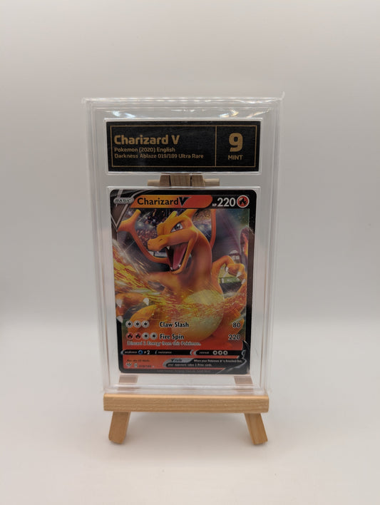 Pokemon Charizard V 019/189 Holo Ultra Rare Darkness Ablaze Graded 9 FRENLY BRICKS - Open 7 Days