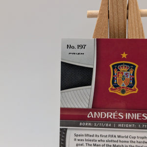 Prizm World Cup 2018 Andres Iniesta Spain Light Blue Lazer /125