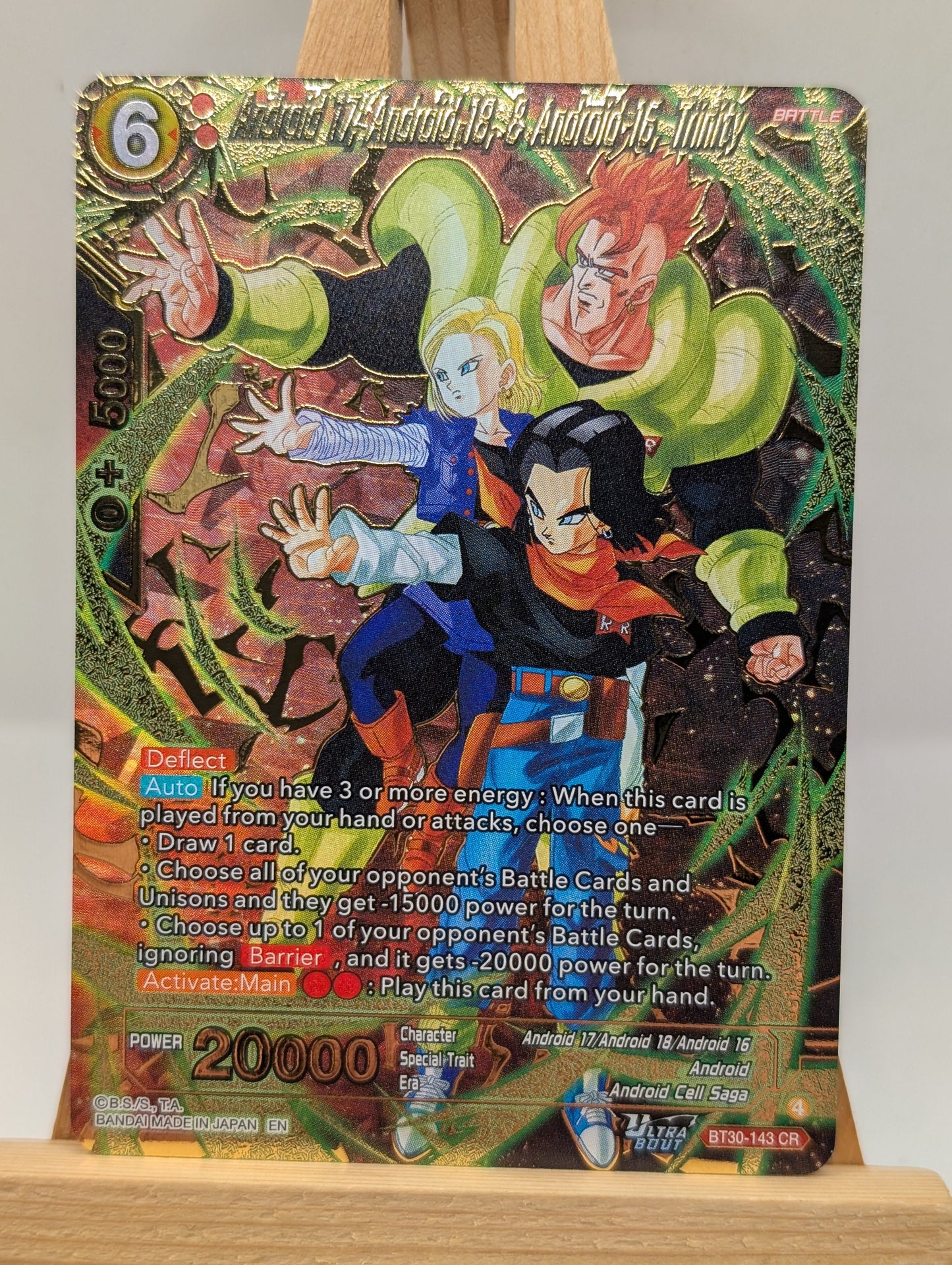 Dragon Ball Three Glorious Fighters Android 17, Android 18, & 16 BT30-143 CR FRENLY BRICKS - Open 7 Days
