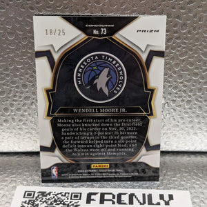 2022-23 Select Prizms Tie-Dye #73 Wendell Moore Jr. /25 FRENLY BRICKS - Open 7 Days