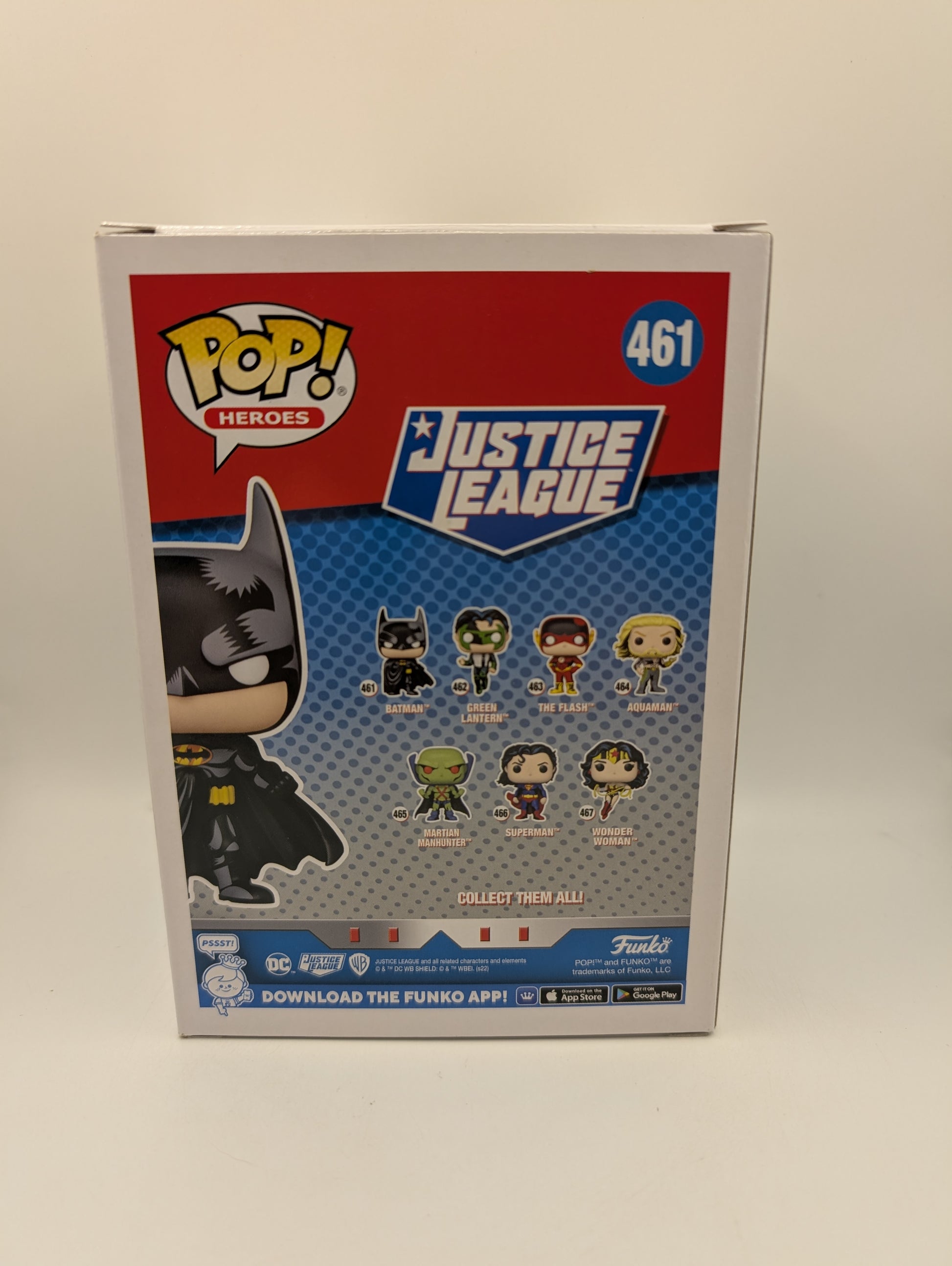 Funko Pop Vinyl Heroes 2022 Justice League 461 Batman Figure