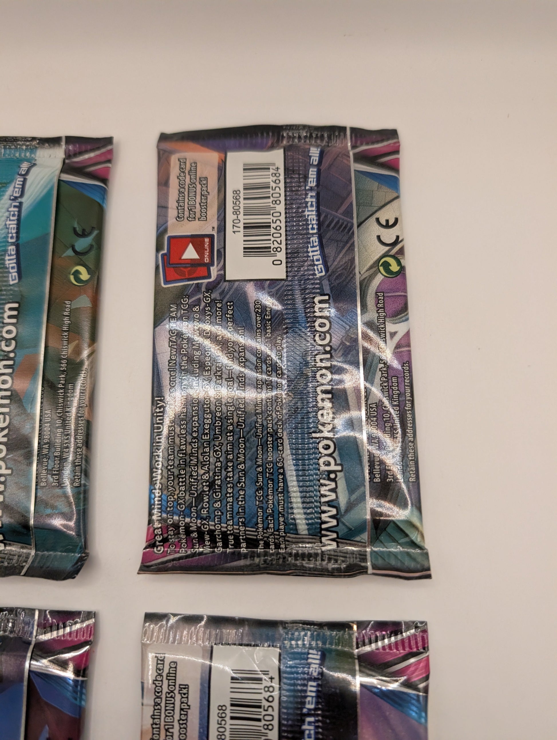 POKEMON TCG SUN & MOON UNIFIED MINDS - 4x Booster Packs - Art Set Factory Sealed FRENLY BRICKS - Open 7 Days