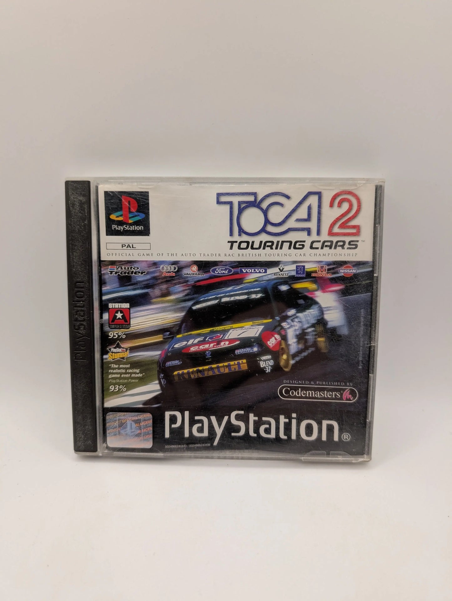 TOCA 2 Touring Cars  - PlayStation 1 (PS1) Game With Manual PAL FRENLY BRICKS - Open 7 Days