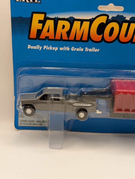 1/64 Farm Country Dually Pickup with Grain Trailer - new in package FRENLY BRICKS - Open 7 Days