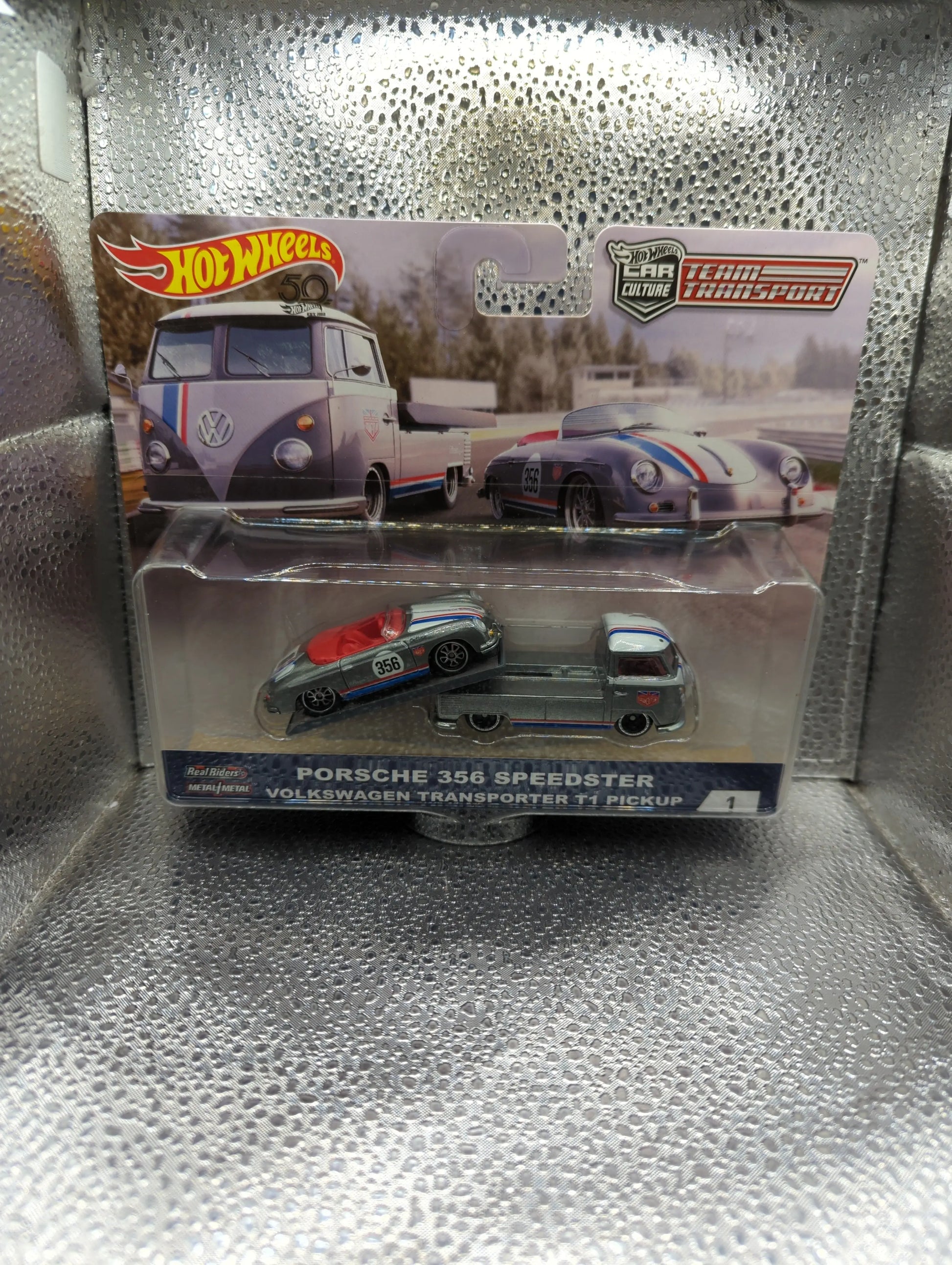 Hot Wheels Team Transport PORSCHE 356A OUTLAW & VW TRANSPORTER T1 PICKUP. #13. FRENLY BRICKS - Open 7 Days