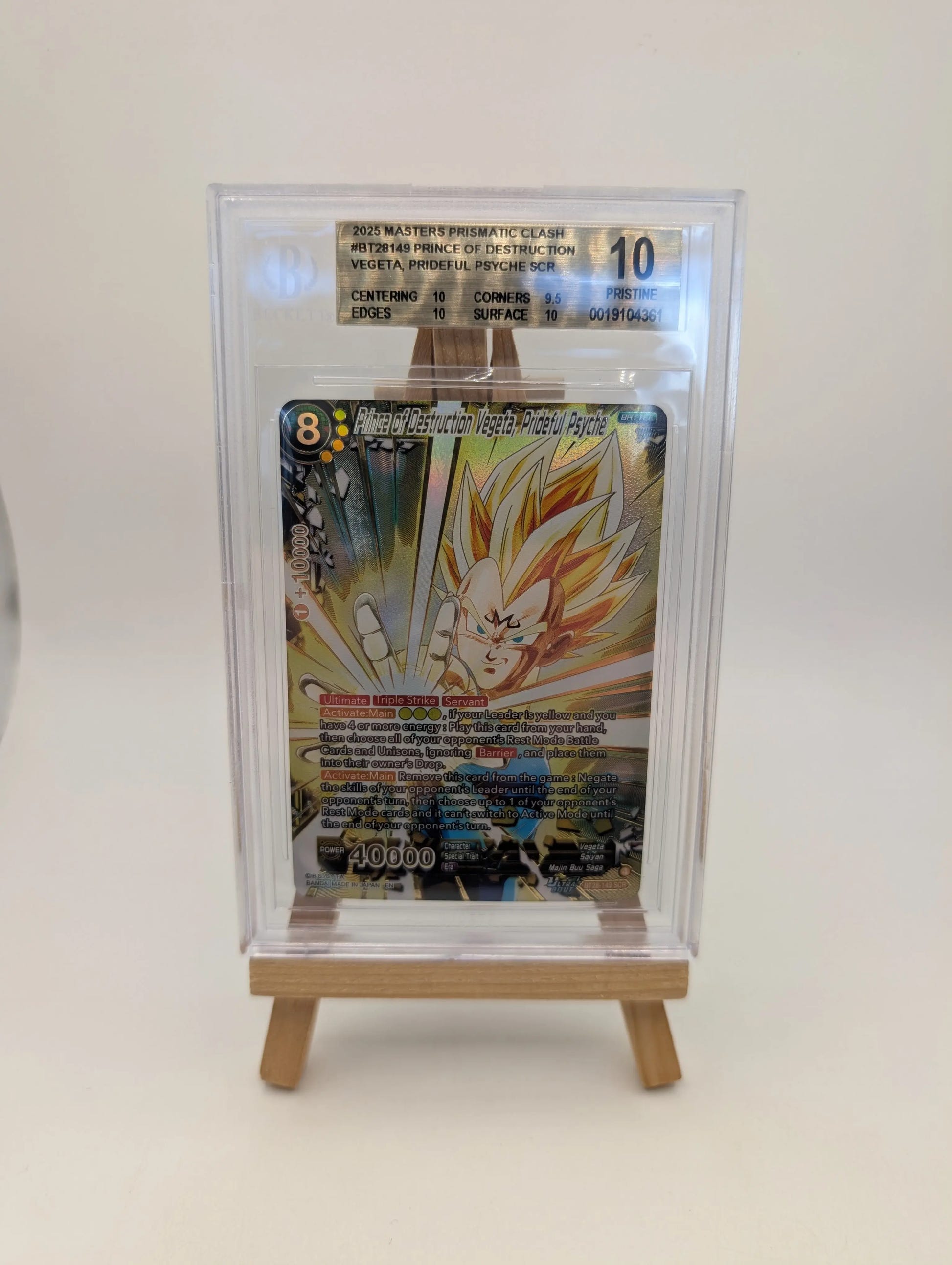 BGS 10 PRISTINE Prince Of Destruction Vegeta Dragon Ball Super BT28-149 SCR FRENLY BRICKS - Open 7 Days image 1